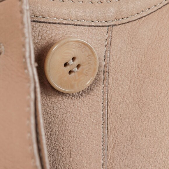 Loro Piana Ecru Lambskin Cropped Shearling Jacket - Picture 9 of 12